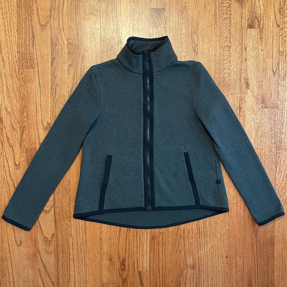 Lululemon Its Fleecing Cold Zip Up Heathered Black / Gray jacket size 4